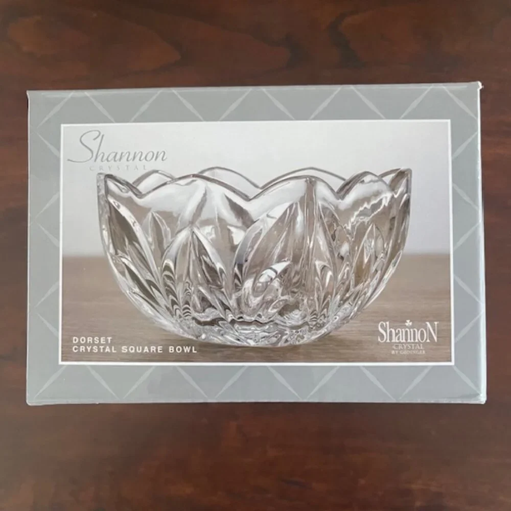 Godinger -- Shannon Collection -- Dorset Crystal Square Bowl